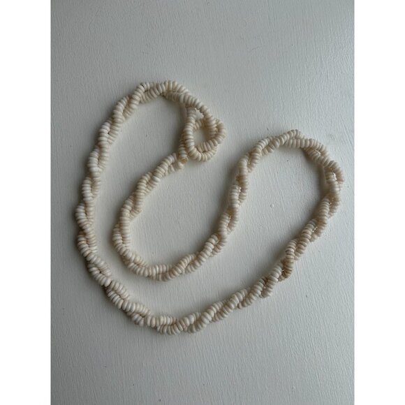 Genuine Puka Shell Necklace 15 inch length with 5mm shells 109 grams NO CLASP - Picture 4 of 5